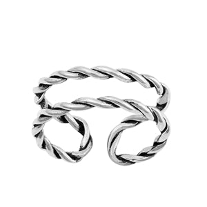 Sterling Silver Oxidized Toe Ring-7 mm