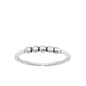 Sterling Silver Oxidized Toe Ring-2 mm