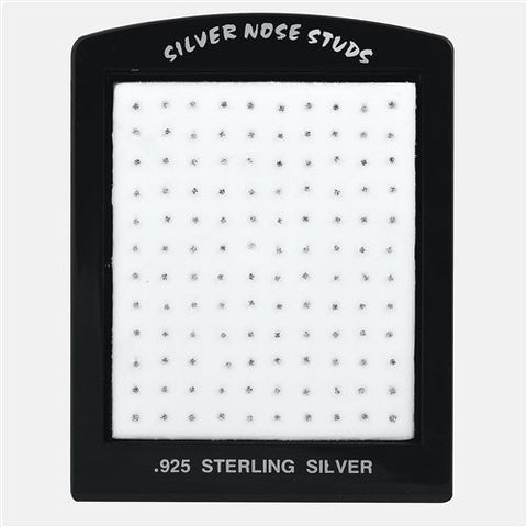 Sterling Silver Clear CZ Ball/Bone End Nose Studs-120 Pieces