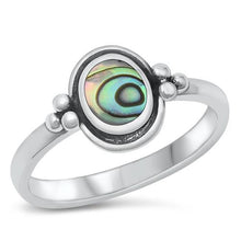 Load image into Gallery viewer, Sterling Silver Abalone Stone Ring