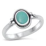 Sterling Silver Genuine Turquoise Stone Ring