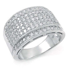 Load image into Gallery viewer, Sterling Silver 14MM Micro Pave Cz Man Ring with Ring Width of 15MM