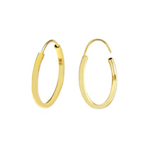 Load image into Gallery viewer, 14K Yellow Gold 1.2mm Small Hoop Earrings