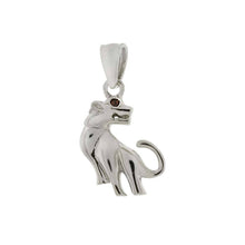 Load image into Gallery viewer, Sterling Silver Panther W. CZ Red Eyes Pendant