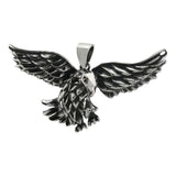 Sterling Silver .925 Landing Eagle Oxidized Pendant