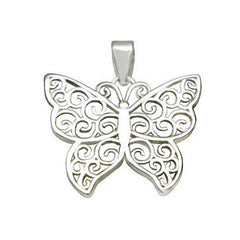 Sterling Silver Filigree Butterfly Pendant
