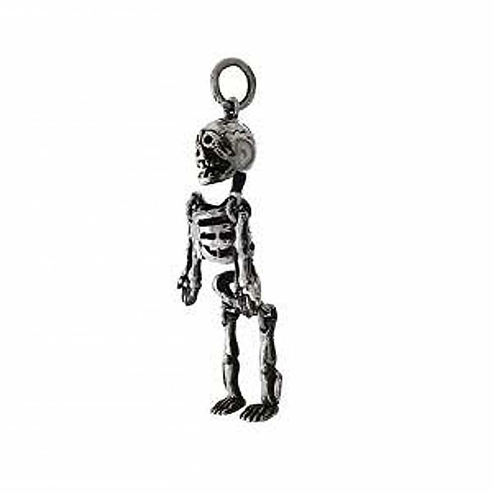 Sterling Silver Skeleton Movable Oxidized PendantAnd Length 1 1/2 inchesAnd Width 12mm