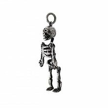 Load image into Gallery viewer, Sterling Silver Skeleton Movable Oxidized PendantAnd Length 1 1/2 inchesAnd Width 12mm