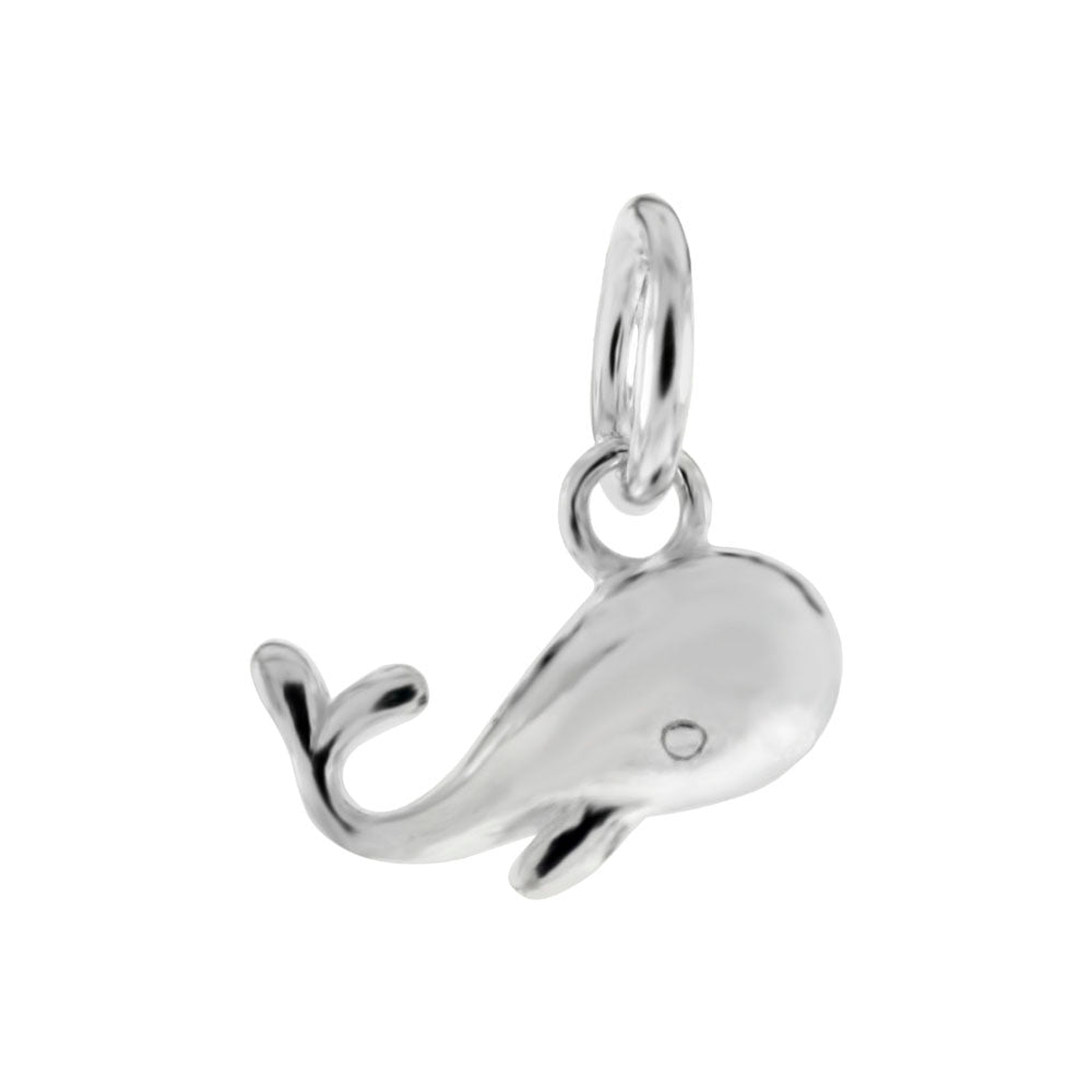 Sterling Silver Whale Charm Pendant