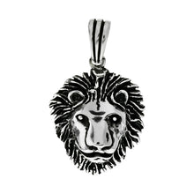 Load image into Gallery viewer, Sterling Silver Lion Head Oxidzed Pendant