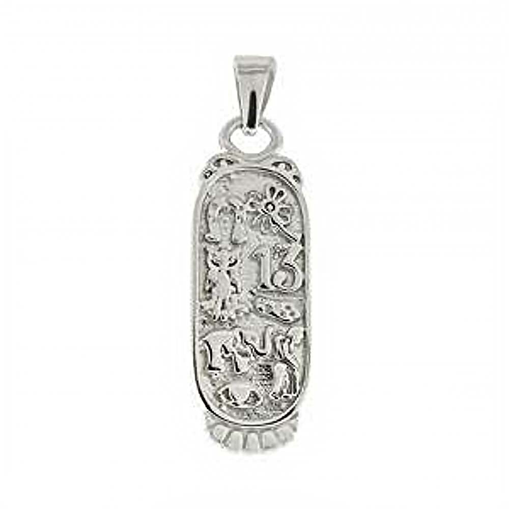 Sterling Silver Lucky Charm Rhodium PendantAnd Length 1 1/8 inchesAnd Width 8.2mm