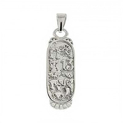 Sterling Silver Lucky Charm Rhodium PendantAnd Length 1 1/8 inchesAnd Width 8.2mm