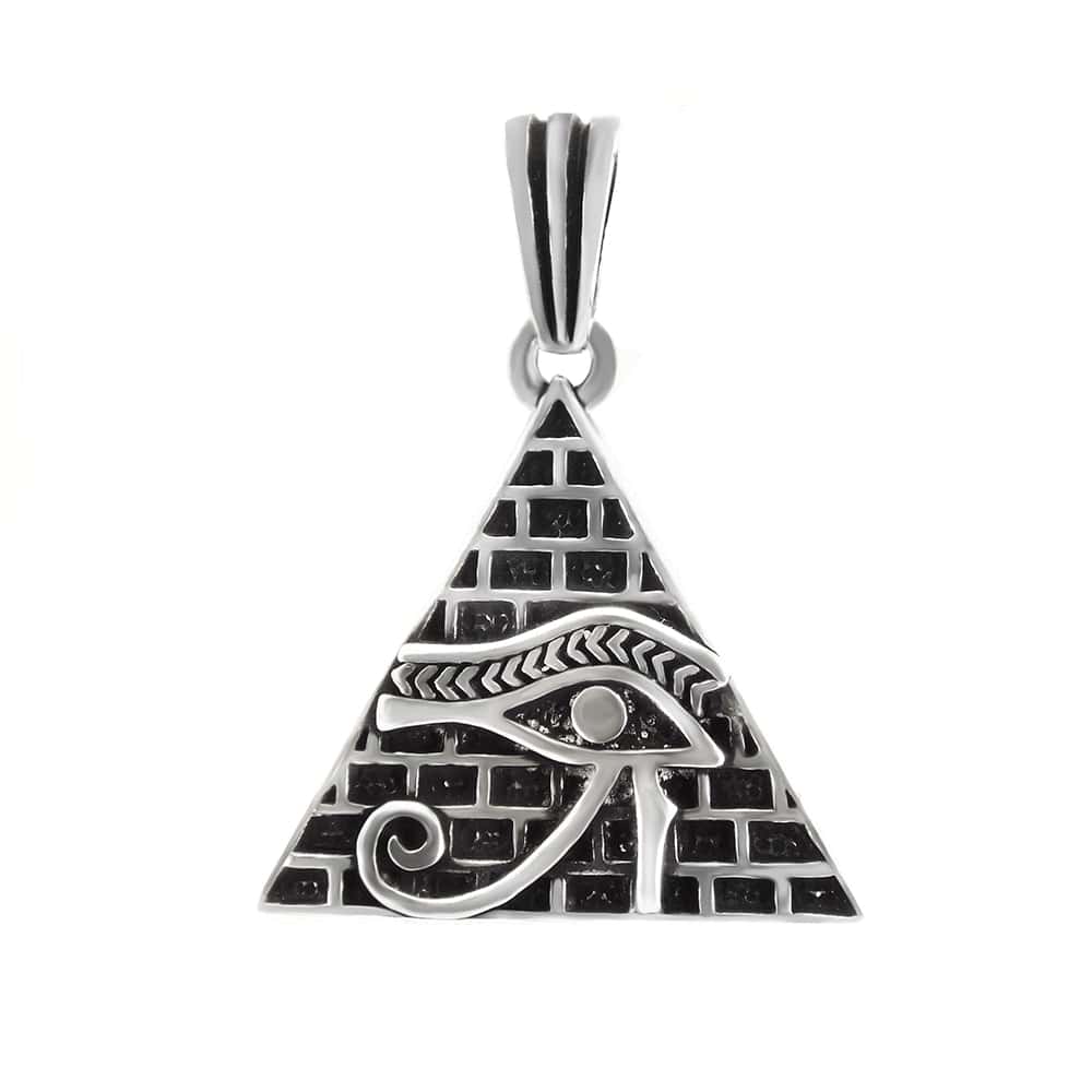 Sterling Silver The Eye Of Providence Oxidized Pendant