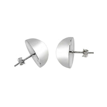 Load image into Gallery viewer, Sterling Silver Half Ball Polished Stud Earrings