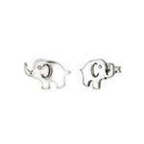 Sterling Silver Elephant Stud EarringsAnd Width 10mm