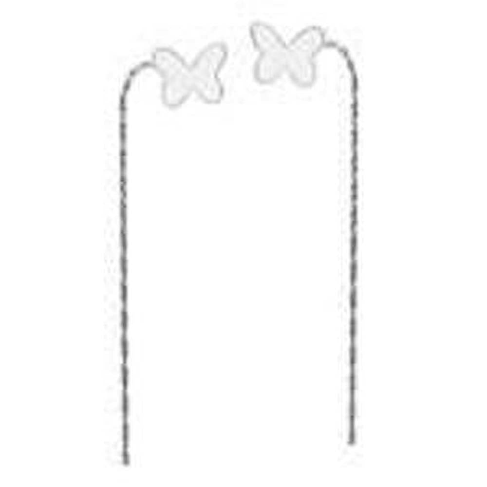 Sterling Silver Butterfly Threader Shaped Earrings, Length 2inch, Width 10.7 mm