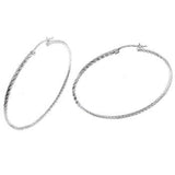 Sterling Silver D/C Hoop Earrings