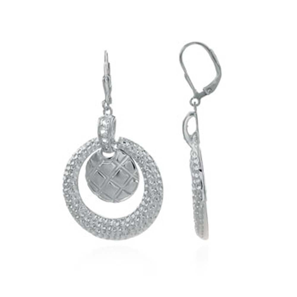 Sterling Silver Leverback Fashion Earrings with Earring Dimension of 29MMx50.8MM