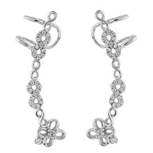 Load image into Gallery viewer, Sterling Silver Fancy Infinity Sign Ear Cuff Earrings with Earring Length of 38.1MM