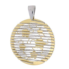 Load image into Gallery viewer, Italian Sterling Silver Two Tone 3D Laser Cut Pendant