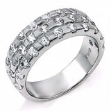 Sterling Silver Cubic Zirconia CZ Man RingAnd Weight 7.1gramAnd Width 7.5mm