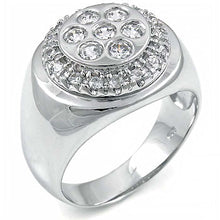 Load image into Gallery viewer, Sterling Silver Cubic Zirconia Round CZ Man RingAnd Weight 12.2gramAnd Width 17mm