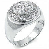 Sterling Silver Cubic Zirconia Round CZ Man RingAnd Weight 12.2gramAnd Width 17mm