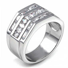Load image into Gallery viewer, Sterling Silver Baguette CZ Man RingAnd Weight 10.5gramAnd Width 11mm