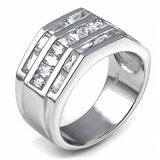 Sterling Silver Baguette CZ Man RingAnd Weight 10.5gramAnd Width 11mm