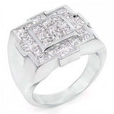 Sterling Silver Cubic Zirconia CZ Man RingAnd Weight 15.2gramAnd Width 14mm
