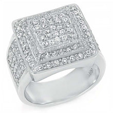 Load image into Gallery viewer, 925 Silver Hip Hop Pave Setting Round CZ RingAnd Weight 16.2gramAnd Width 18mm