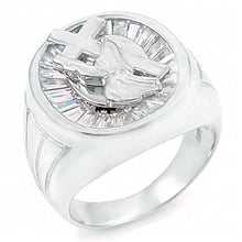 Load image into Gallery viewer, 925 Silver Cubic Zirconia Baguette CZ Man RingAnd Weight 11.3gramAnd Width 20mm