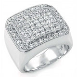 925 Sterling Silver Hip Hop Pave Setting Round CZ RingAnd Weight 16.2gramAnd Width 17.5mm