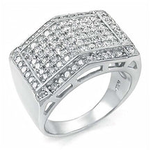Load image into Gallery viewer, Sterling Silver Micro Pave Setting CZ Man RingAnd Weight 11gramAnd Width 16mm