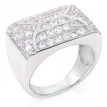 Load image into Gallery viewer, Sterling Silver Cubic Zirconia Round CZ Man RingAnd Weight 12.2gramAnd Width 15mm