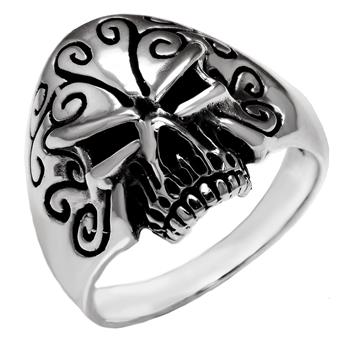 Sterling Silver Skull Oxidized Ring