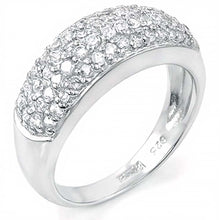 Load image into Gallery viewer, Sterling Silver Fancy Pave Cz Ladies Band Ring with Ring Width of 8MM