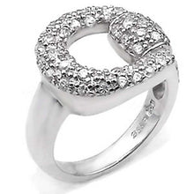 Load image into Gallery viewer, Sterling Silver Pave Set Buckle Ring with Ring Width of 7MM