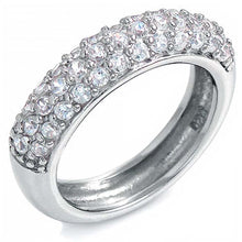 Load image into Gallery viewer, Sterling Silver Pave Set Cz Single Band Ring with Ring Width of 7MM