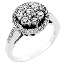 Load image into Gallery viewer, Sterling Silver Hand-Set Ring with White CzAnd Ring Width of 12MM