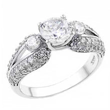 Load image into Gallery viewer, Sterling Silver Cz ring with 6MM Cz in the CenterAnd Ring Width of 7.5MM