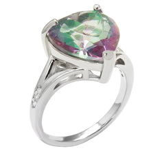 Load image into Gallery viewer, Sterling Silver Cubic Zirconia Mystic Topaz Heart Ring