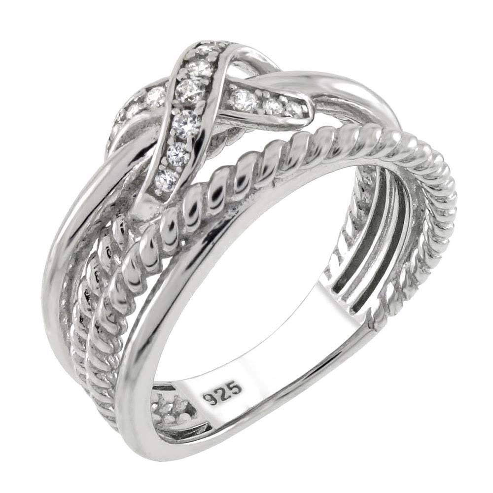 Sterling Silver CZ Infinity Wrapped RingAnd Weight 5.75gramAnd Width 7.5mm