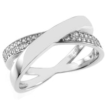 Load image into Gallery viewer, Sterling Silver Criss Cross Ring Width-8.4mm