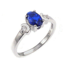 Load image into Gallery viewer, Sterling Silver Sapphire CZ Baby Ring
