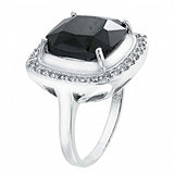 Sterling Silver Black CZ Cocktail Ring