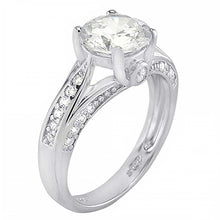 Load image into Gallery viewer, Sterling Silver Cubic Zirconia Pave Setting CZ RingAnd Width of 8MM