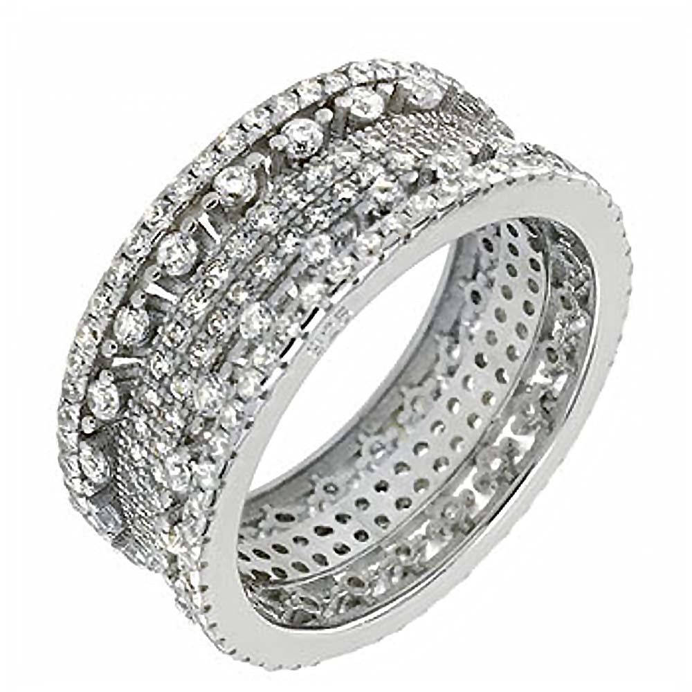 Sterling Silver Cubic Zirconia Band Ring