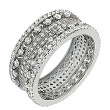 Load image into Gallery viewer, Sterling Silver Cubic Zirconia Band Ring