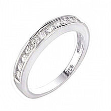 Load image into Gallery viewer, Sterling Silver Round Cubic Zirconia Band Ring